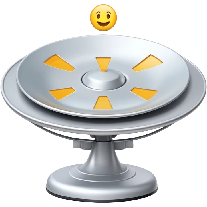 radar dish with emoji icons appearing as detected objects emoji