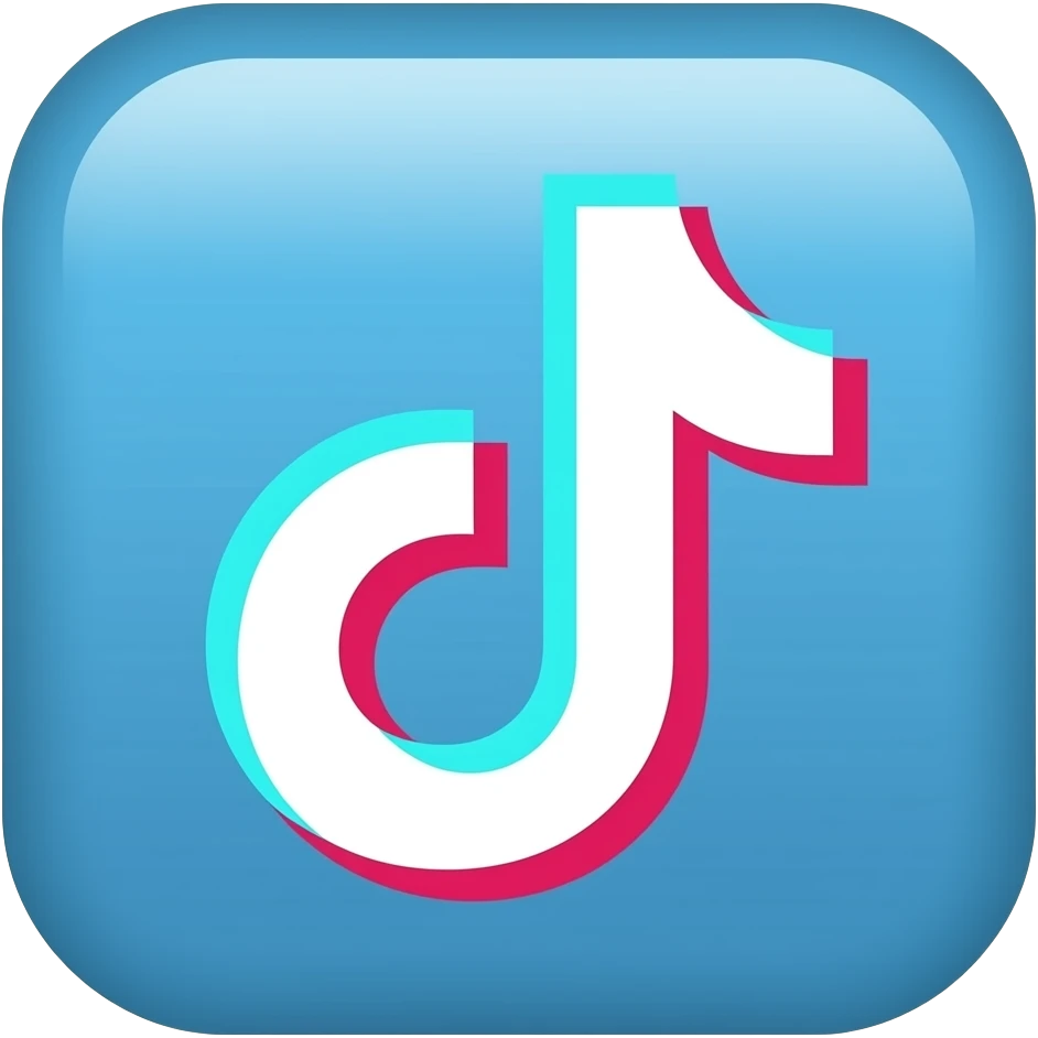 Ein verifizierungshaken. Mit hellblauen hintergrund und der haken ist weiss verifizierungshaken von tiktok emoji