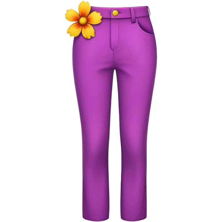 a flower wearing a pair of pants emoji
