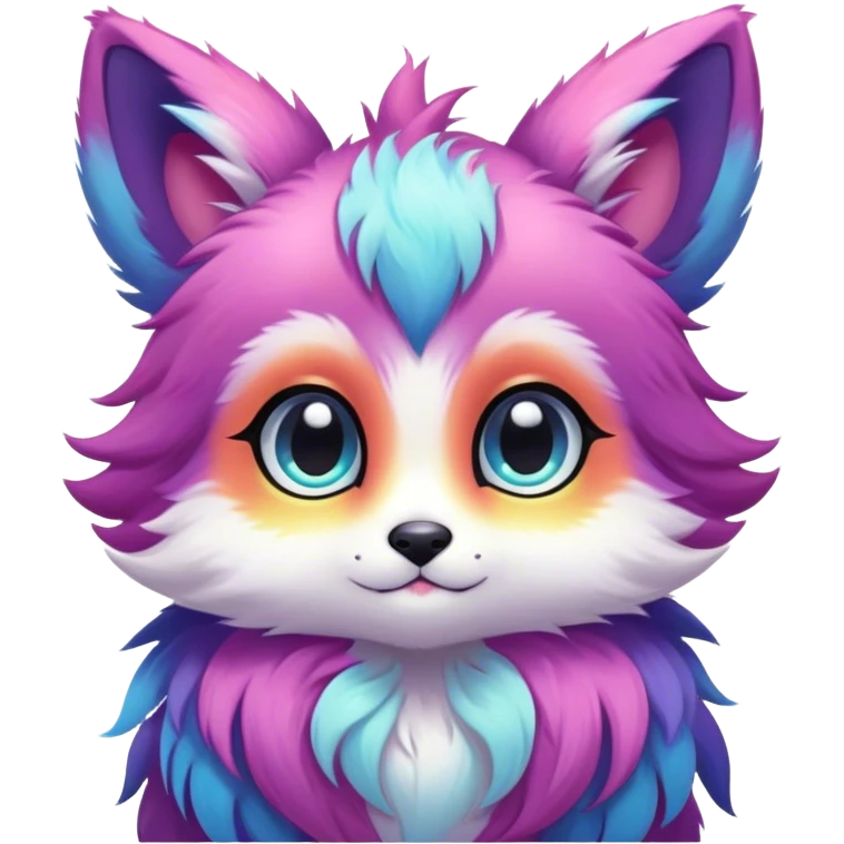 Kawaii bright fantasy ethereal anthro fursona animal emoji