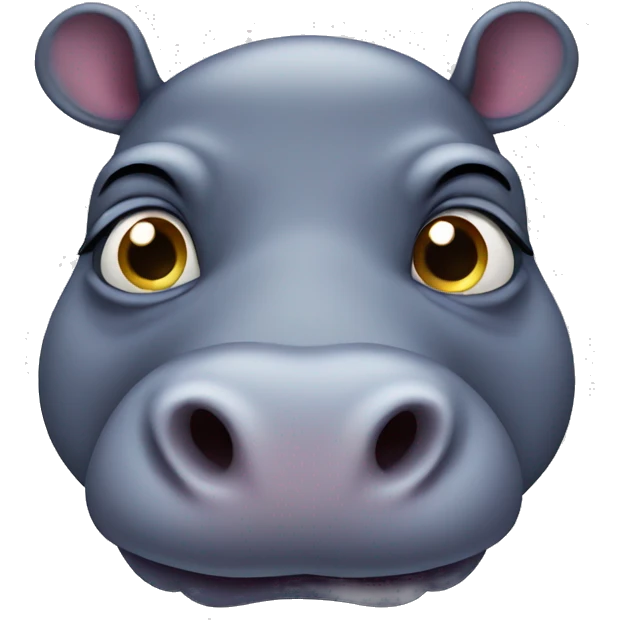 hippo face emoji