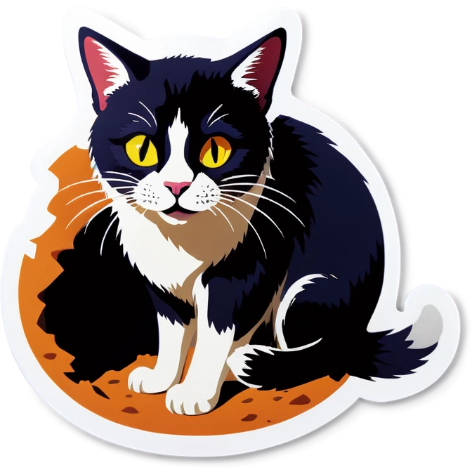 Cat digging hole  emoji