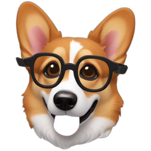 Corgi with harry potter glasses and scar emoji