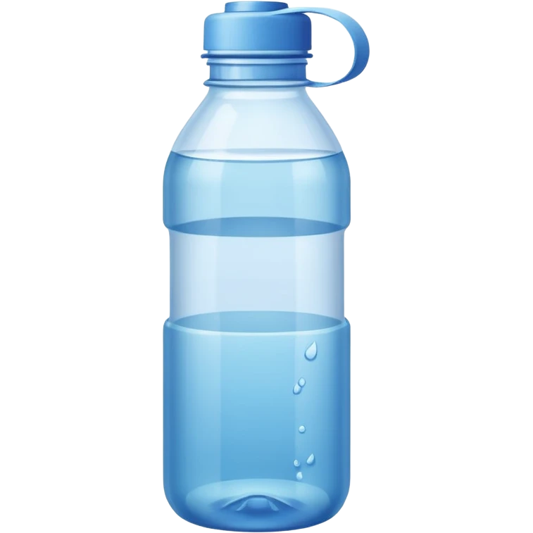 une bouteille en plastique dechet vide , bouteille d'eau emoji