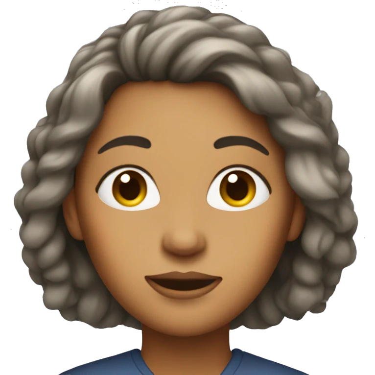 a woman with hair on her face emoji