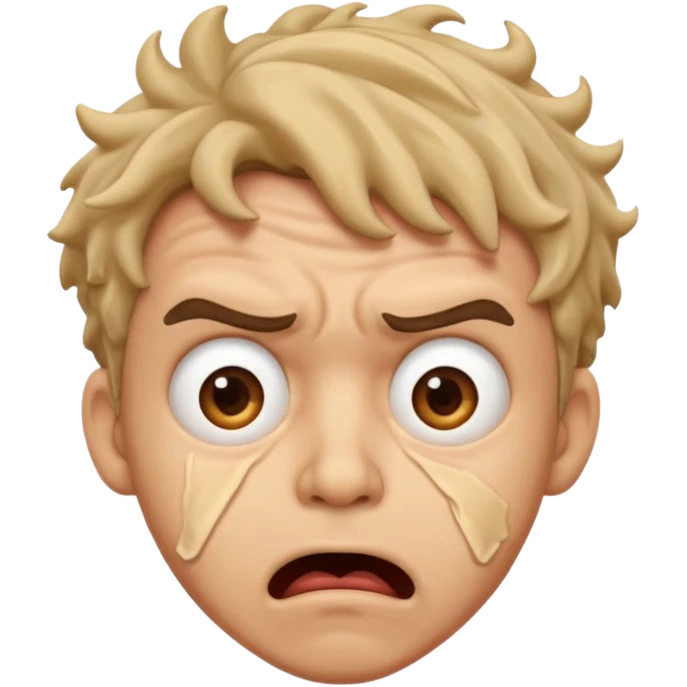 guy with a scrunched up face in shock emoji
