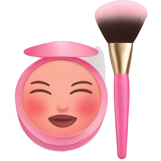 blush and brush emoji
