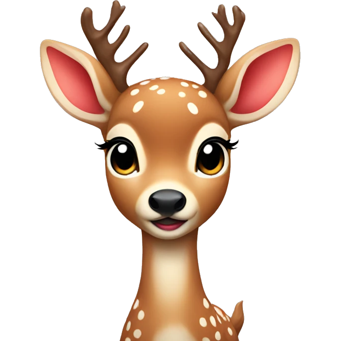 Red asthetic Christmas baby deer emoji