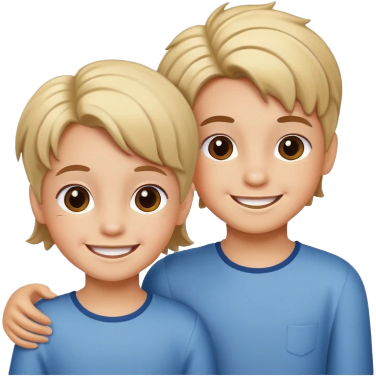 Happy kids after salon treatment  emoji