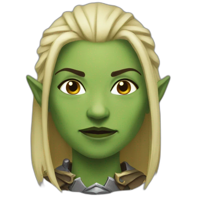 half-orc paladin woman emoji