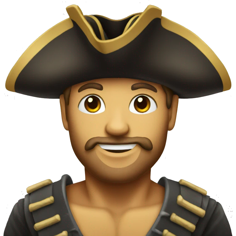 pirate with straw hat emoji
