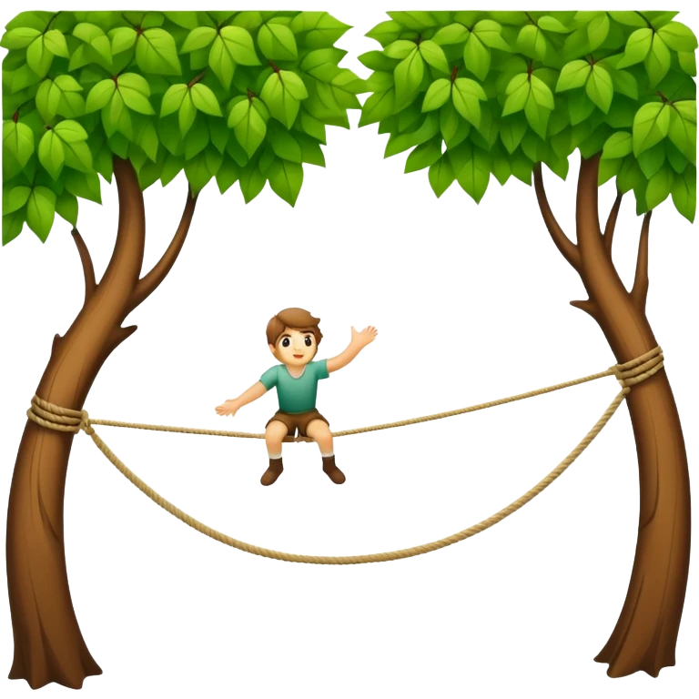 tightrope between two trees
 emoji