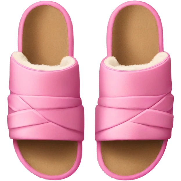 Pink Ugg slides emoji