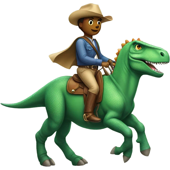 Dinosaur riding a horse emoji