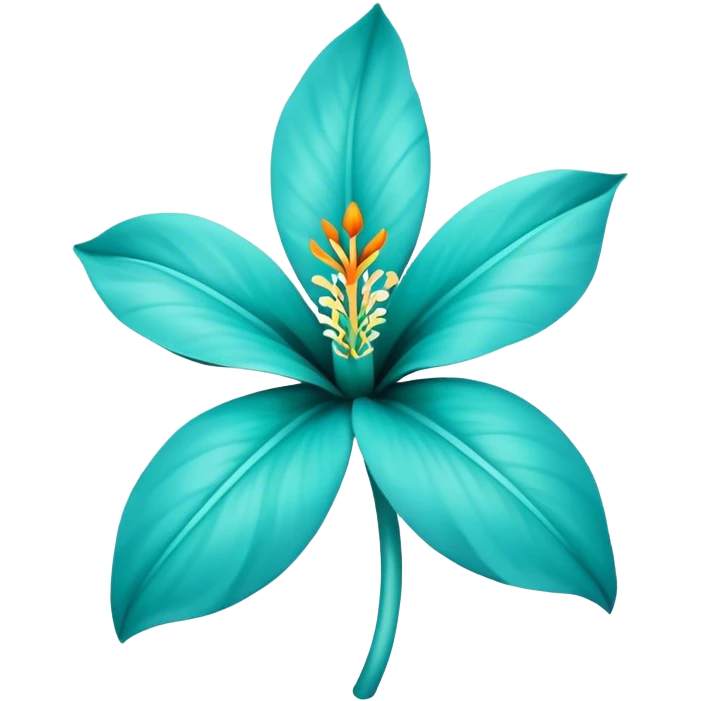 turqoise tropical flower emoji