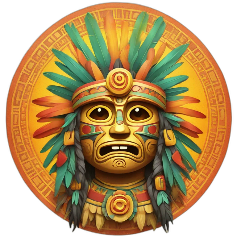 Huitzilopochtli God and Sun emoji