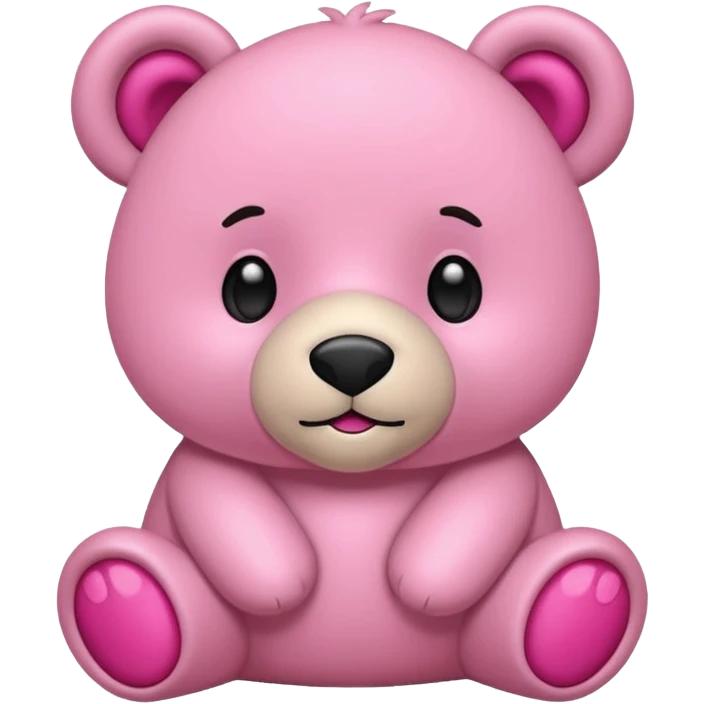 Urso de pelúcia rosa emoji