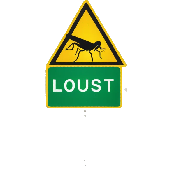 Street sign that says “locust” emoji
