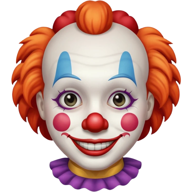 Doble cara triste por dentro payaso por fuera  emoji