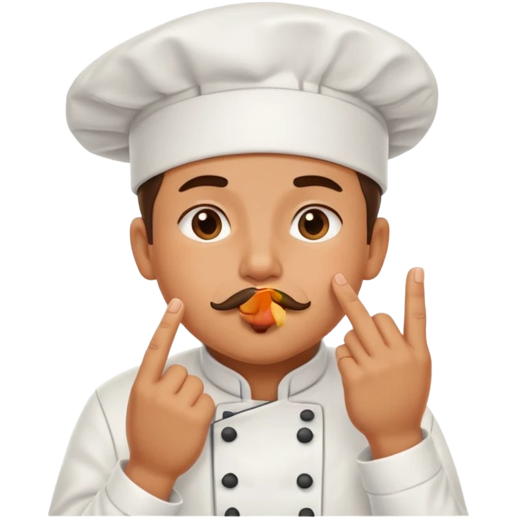 chef kissing fingers, delicious food gesture emoji