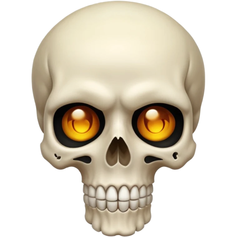 Nervous skull emoji