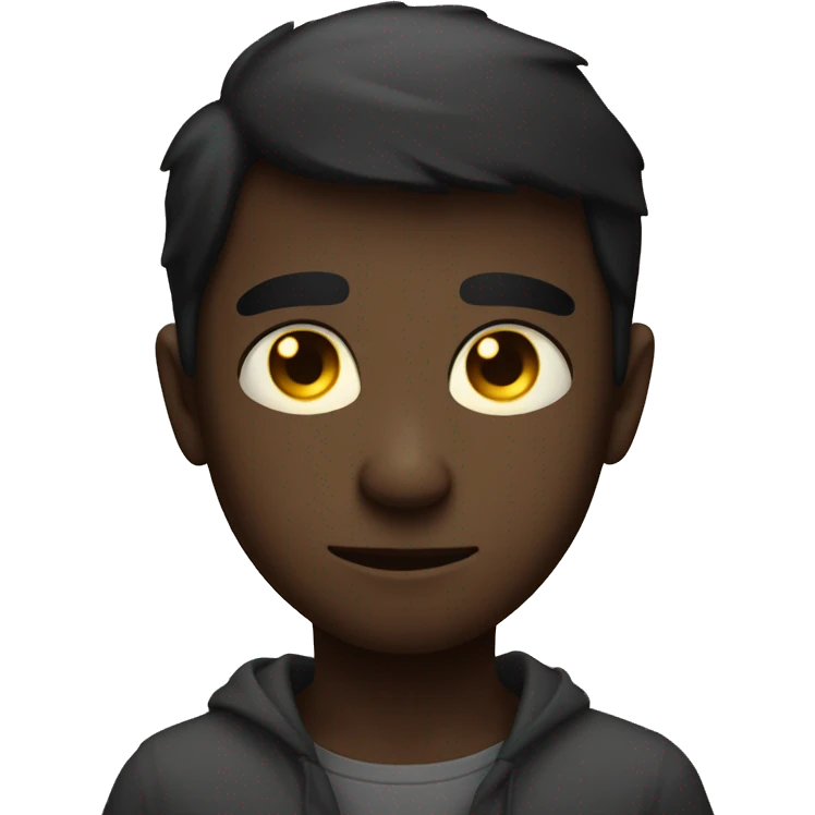 lonely boy with glowing eyes emoji