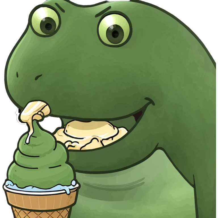 Eating ice cream looking freaky  emoji