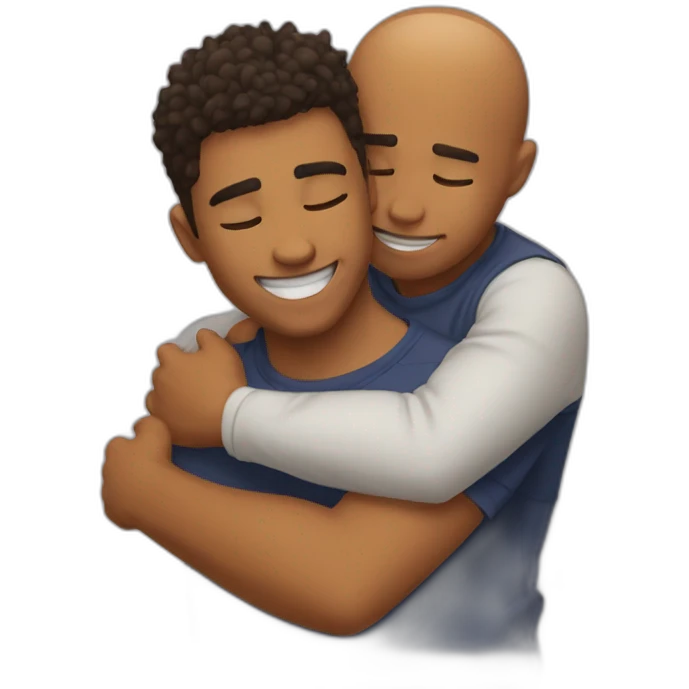 Brother hug with brother emoji