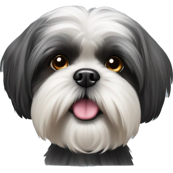 black Shih-Tzu old emoji