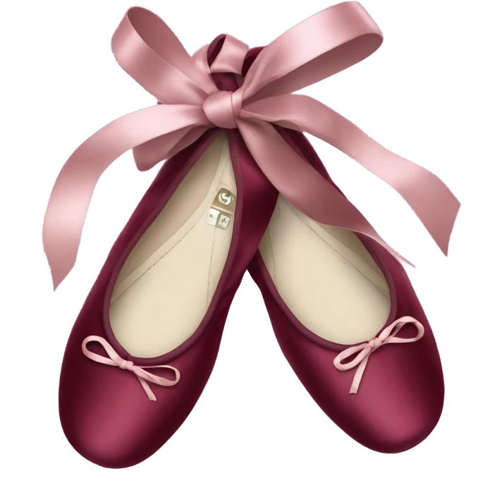 burgundy ballet shoes emoji