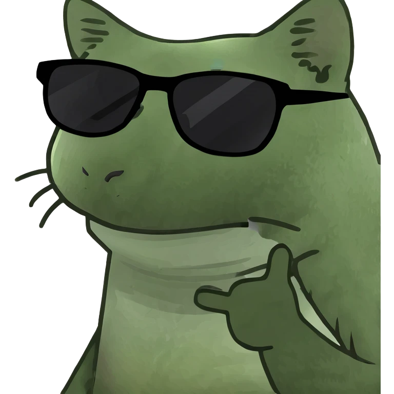 Cat with sunglasses emoji