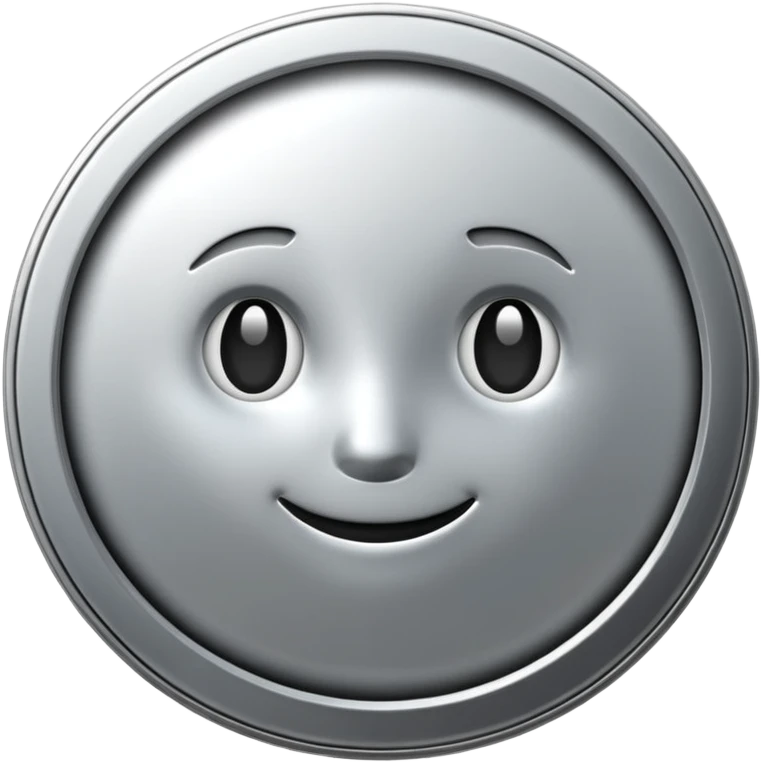 Silver coin emoji