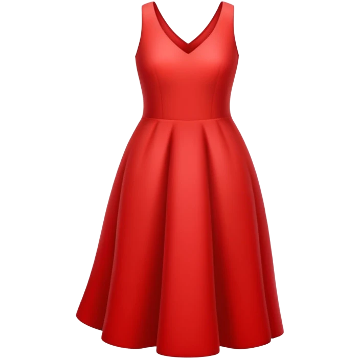 Génère un chiffre 1 qui porte une robe rouge emoji