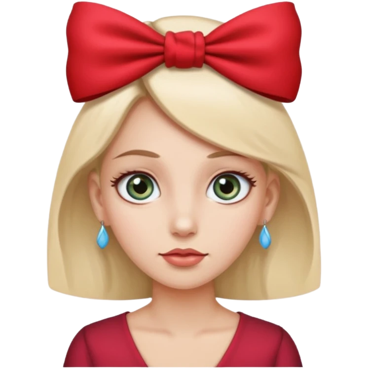 Show her body,make her eyes smaller,the fucking bow ok her ear. emoji
