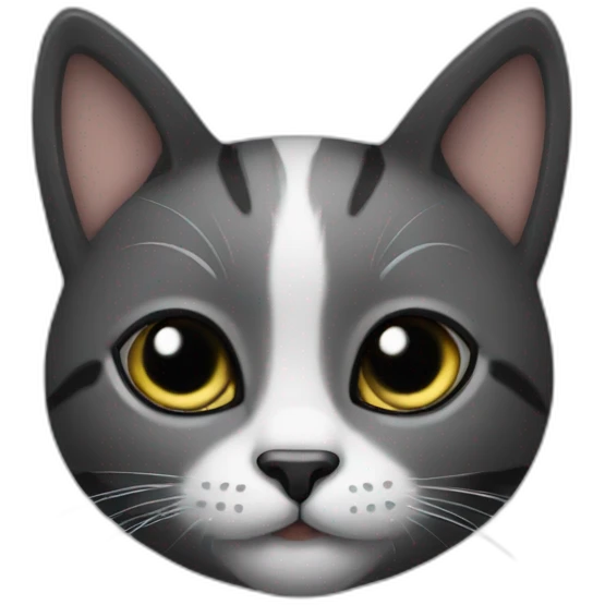 Cat with black heart  emoji