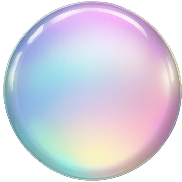 Sparkly glossy Pastel iridescent glass circle emoji