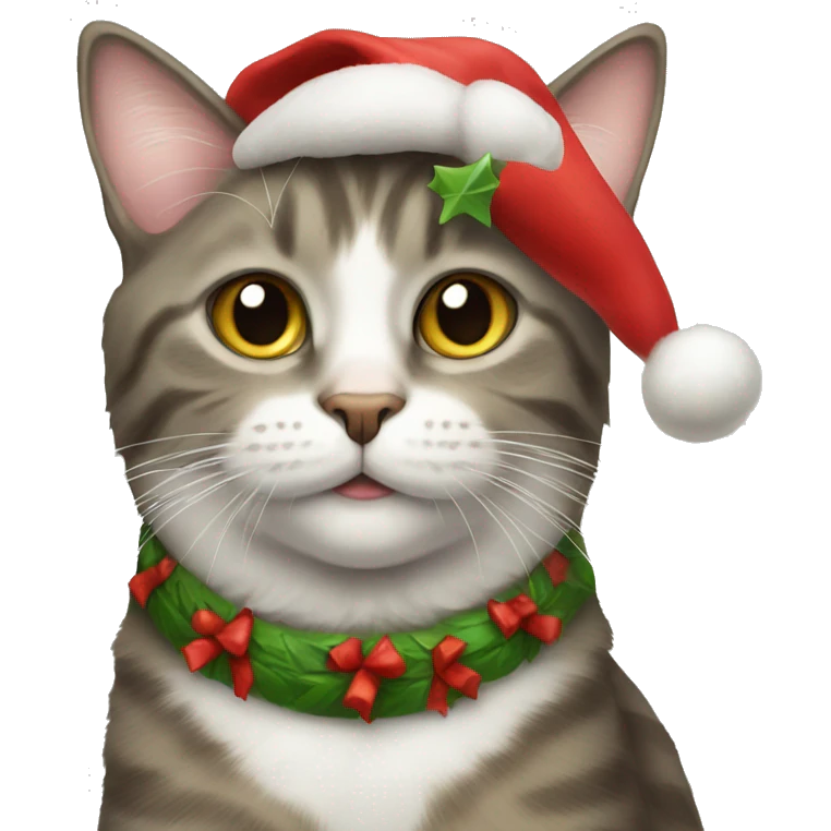 Christmas cat emoji