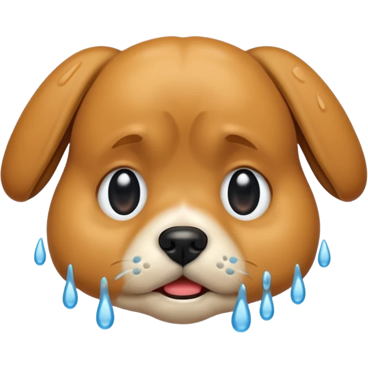 Dog cry emoji