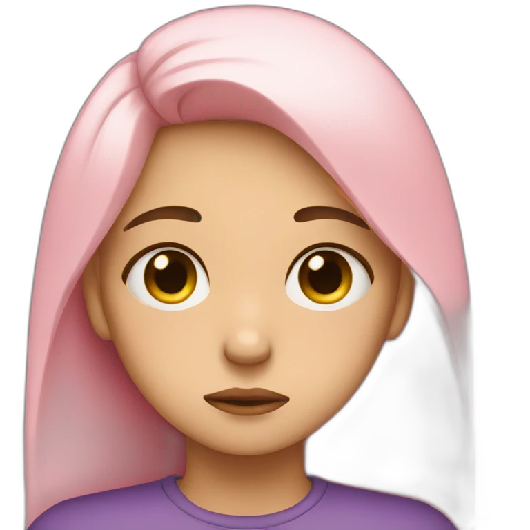 sad girl with tears emoji