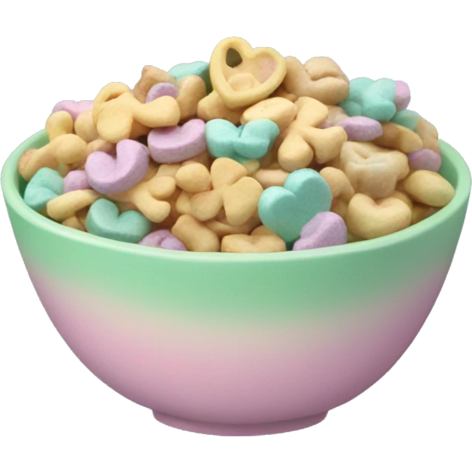 Pastel bowl full of Lucky charms  emoji