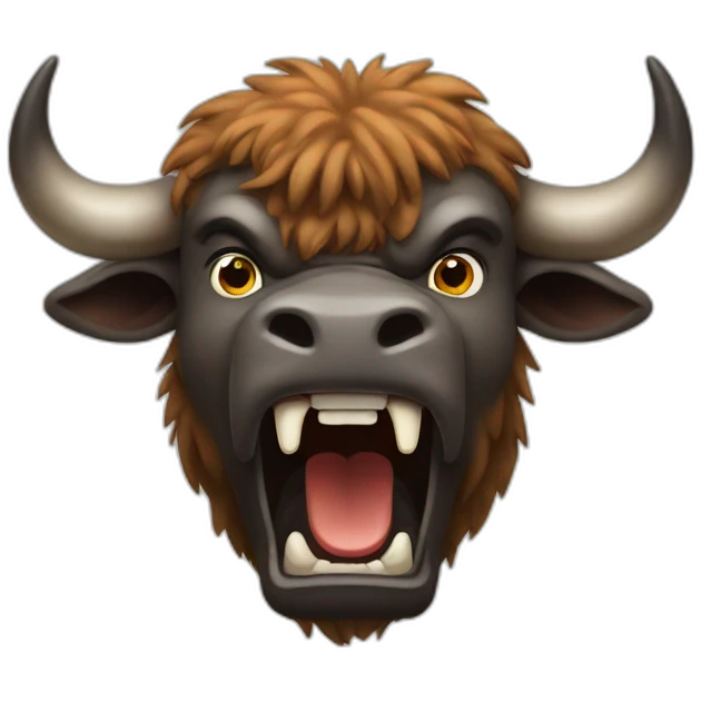 Angry buffalo emoji