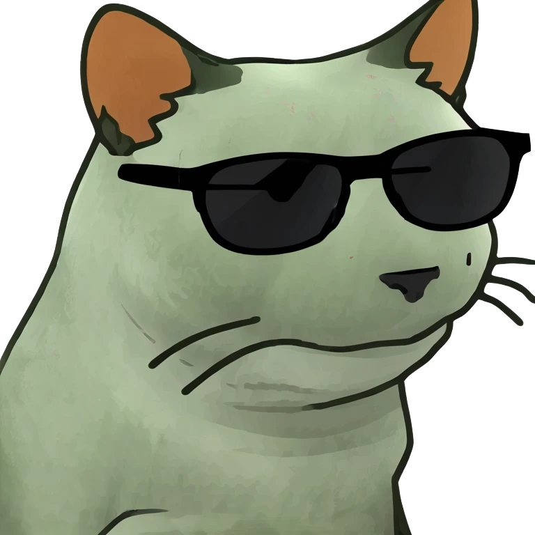 Cat with sunglasses emoji