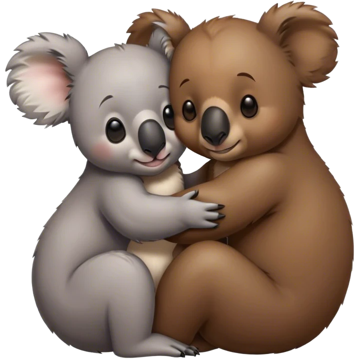Koala kisses bear emoji