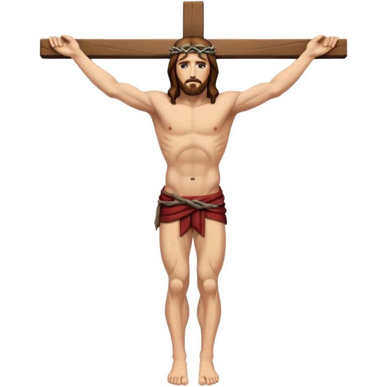 распятый Иисус на кресте в полный рост emoji