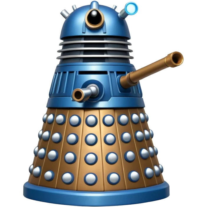 dalek silver, blue and bronze emoji