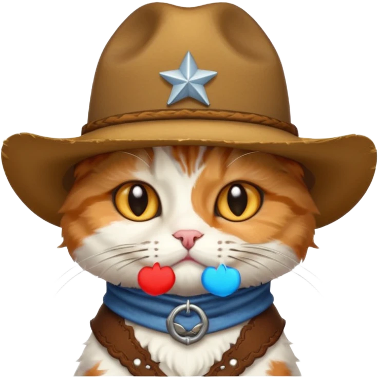 Cat wearing a cowboy hat  emoji