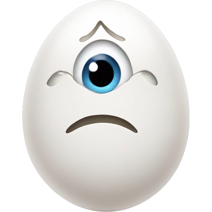 Egg with eyes emoji