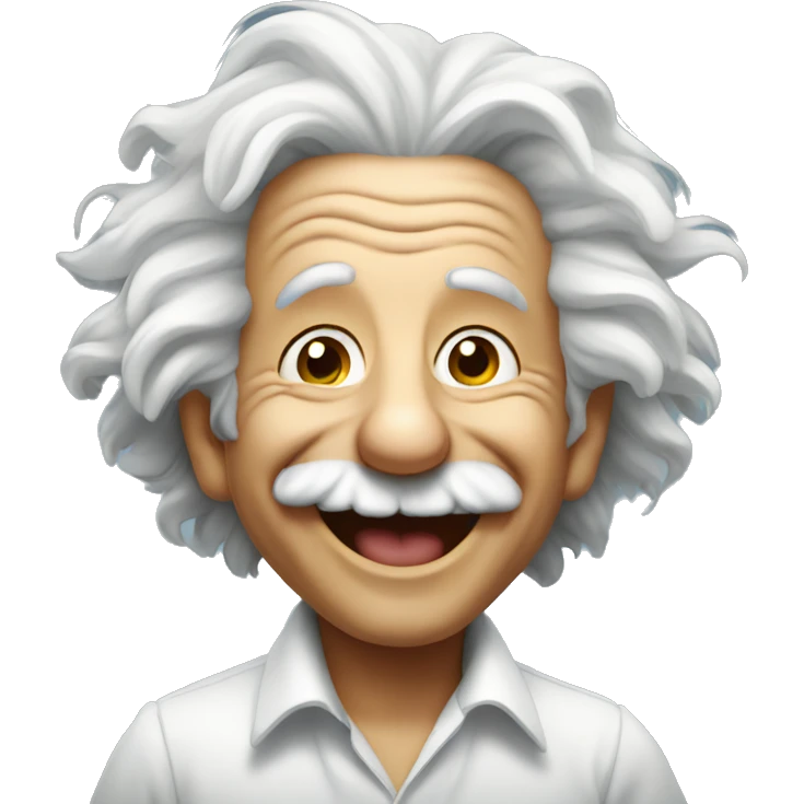 Einstein laughing emoji