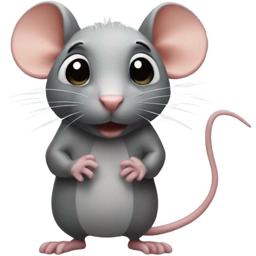 A rat stood up emoji