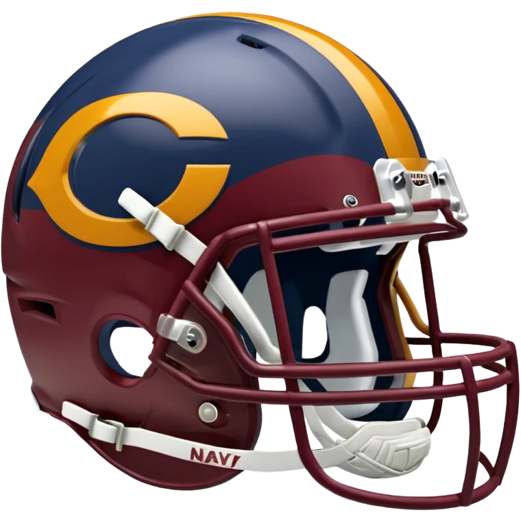 Washington commanders, football helmet facing Chicago Bears football helmet emoji